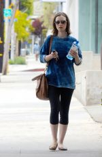 LILY COLLINS in Leggings Leaves a Gym in West Hollywood 2205