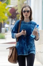 LILY COLLINS in Leggings Leaves a Gym in West Hollywood 2205