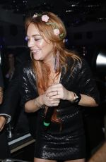 LINDSAY LOHAN at VIP Room Nightclub in Cannes