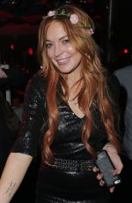 LINDSAY LOHAN at VIP Room Nightclub in Cannes