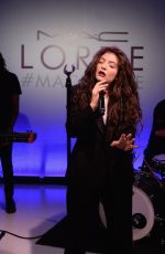 LORDE at Lorde/Mac Cosmetics Launch at Mac Pro Showroom in New York