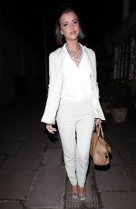 LUCY MECKLENBURGH Leaves Roka Restaurant in London