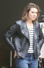 MANDY MOORE Shopping at a Yard Sale in Los Angeles