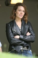 MANDY MOORE Shopping at a Yard Sale in Los Angeles