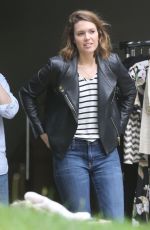 MANDY MOORE Shopping at a Yard Sale in Los Angeles