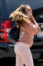 MELANIE BROWN in Tights Arrives at a Recording Studio in Los Angeles