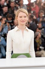 MIA WASIKOWSKA at Maps to the Stars Photocall at Canne Film Festival