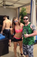 MIESHA TATE in Bikini Top at Pool Party in Las Vegas