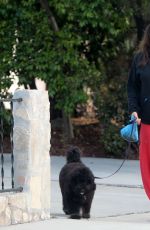 MILA KUNIS Walks Her Dogs Out in Los Angeles