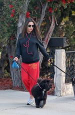 MILA KUNIS Walks Her Dogs Out in Los Angeles