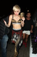 MILEY CYRUS Leaves Madam Jojo Nightclub in London