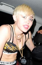 MILEY CYRUS Leaves Madam Jojo Nightclub in London