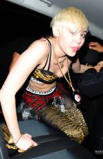 MILEY CYRUS Leaves Madam Jojo Nightclub in London