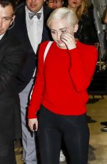 MILEY CYRUS Leaving Sporting Club in Monte Carlo