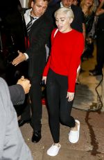 MILEY CYRUS Leaving Sporting Club in Monte Carlo