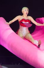 MILEY CYRUS Performs at Bangerz Tour in Lyon