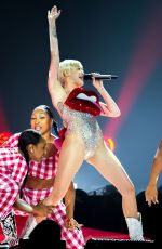MILEY CYRUS Performs at Bangerz Tour in Lyon