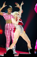 MILEY CYRUS Performs at Bangerz Tour in Lyon