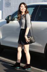 MIRAMNDA COSGROVE in Skirt Leaves Fred Segal in West Hollywood