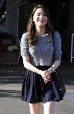 MIRAMNDA COSGROVE in Skirt Leaves Fred Segal in West Hollywood