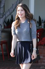 MIRAMNDA COSGROVE in Skirt Leaves Fred Segal in West Hollywood