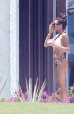 NAYA RIVERA in Bikini at a Pool in Cabo San Lucas