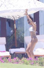 NAYA RIVERA in Bikini at a Pool in Cabo San Lucas