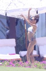 NAYA RIVERA in Bikini at a Pool in Cabo San Lucas
