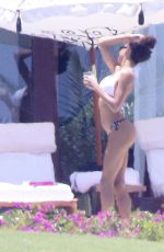 NAYA RIVERA in Bikini at a Pool in Cabo San Lucas