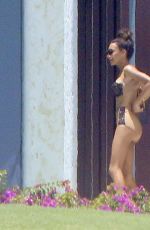 NAYA RIVERA in Bikini at a Pool in Cabo San Lucas