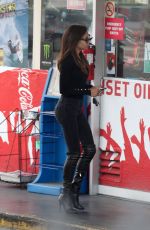 NAYA RIVERA in Tights at a Gas Station in West Hollywood