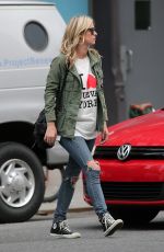 NICKY HILTON in Ripped Jeans Leaves the Bowery Hotel in New York