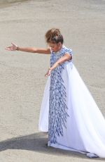 NICOLE SCHERZINGER in the Set of Her New Music Video at Malibu Beach
