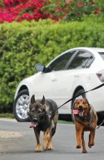 NIKKI REED Out for Jogging with Her Dogs in Los Angeles