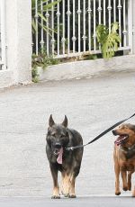NIKKI REED Out for Jogging with Her Dogs in Los Angeles