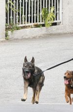 NIKKI REED Out for Jogging with Her Dogs in Los Angeles