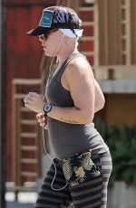 PINK in Eights Out Jogging in Santa Monica