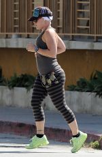 PINK in Eights Out Jogging in Santa Monica