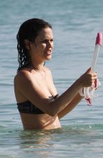 Pregnant RACHEL BILSON in Bikini at a Beach in Barbados