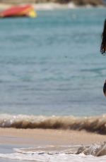 Pregnant RACHEL BILSON in Bikini at a Beach in Barbados