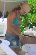 Pregnant STACY KEIBLER in Bikini at a Beach in Cancun