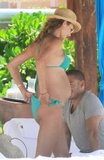 Pregnant STACY KEIBLER in Bikini at a Beach in Cancun