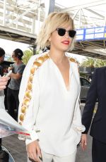 RIA ORA Arrives at Airport in Nice