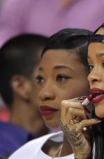RIHANNA at Los Angeles Clippers Basketball Game