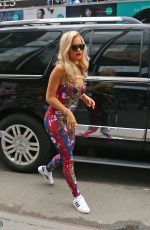 RITA ORA in Tight Jumpsuit Out and About in New York