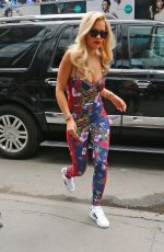 RITA ORA in Tight Jumpsuit Out and About in New York