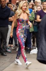 RITA ORA in Tight Jumpsuit Out and About in New York