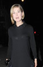 ROSAMUND PIKE Arrives at Chiltern Firehouse in London