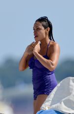 ROSARIO DAWSON in Swimsuit at a Beach in France