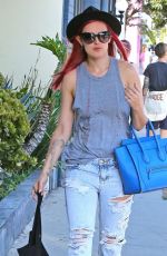 RUMER WILLIS in Ripped Jeans Shopping in West Hollywood